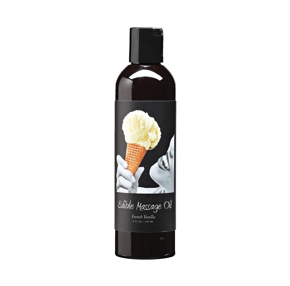 Earthly Body Edible Massage Oil-French Vanilla 8oz